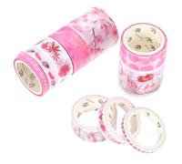Gogogmee Ruban Washi Décoratif pour Scrapbooking 20 Rouleaux 2 Boîtes en Papier Adhésif pour Bricolage Créatif Motif Peach Blossom pour Journal Décoration Artisanale