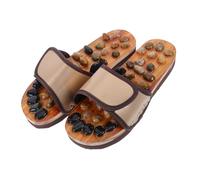 Gogogmee Sandales de Massage Cailloux pour Femme de Réflexologie Acupoint Semelles Souples et Confortables pour Thérapie Plantaire et Usage Intérieur Extérieur