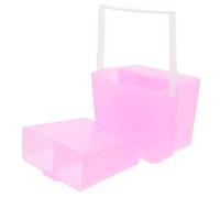 Gogogmee Seau De Lavage De Pinceaux Multifonction Trois Fonctions Pour Artistes, Rose, Portable Et Détachable, Carré Poignée, Pour Aquarelle Et Peinture En Extérieur, Usage Quotidien, Atelier Et Cours