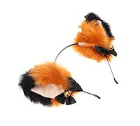 Gogogmee Serrage-tête Oreilles de Chat Cosplay Pelucheux Taille Unique Cloche Dorée pour Fête Déguisée Garçon et Filles Filles Accessoires Cheveux Kawaii