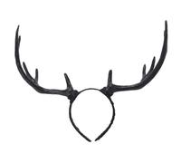 Gogogmee Serre-tête Cerf Noir Noël Matériaux Durables Accessoire Cheveux Festif pour Adultes Bandeau Confortable et Original pour Fête Cosplay et Photo de Noël