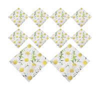 Gogogmee Serviettes en Papier Papier Résistant et Pratique Jetables Lot de 20 à Motif Marguerite, Décorations à Fleurs Serviettes de Table Carrées pour Fête pour Anniversaires et Goûters