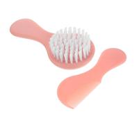 Gogogmee Set Brosse et Peigne pour Garçon Fille Soins Complets Du Chevelu Élimination des Pellicules Matériaux Sûrs Nés et Tout-petits Ensemble Rose Pratique