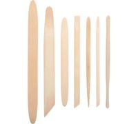 Gogogmee Set de 7 Outils de Sculpture en Bambou Lame Ronde, Grattoirs à Argile Ergonomiques pour Modelage Céramique et Travail Précis du Bois