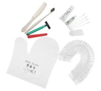 Gogogmee Set de Fournitures Hygiène à Usage Unique pour Hôtel et Location Kit Voyage Compact avec Brosse à Dents Naturelle Peigne Paille de Rasoir et Accessoires Couleur Couleur Aléatoire
