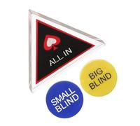 Gogogmee Set de Jetons de Poker Plastique Double Couche Boutons Dealer All in Marqueur Big Blind Small Blind pour Jeux de Cartes et Tournois