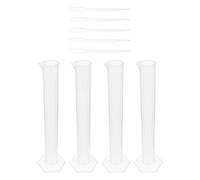 Gogogmee Set de Matériel de Laboratoire Chimie Cylindres Gradués avec Échelles Précises et Pipettes Plastique pour Mesure Liquide Exacte