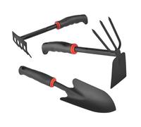 Gogogmee Set Outils Jardinage Fer Pelle Large Râteau Double Usage avec Manche Antidérapant pour Désherbage et Plantation Balcon et Potager