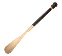 Gogogmee Shoe Dressing Tool Long Metal Shoe Horn Ebony Wood Handle Brass Tip Aid For Seniors Men Women Pregnancy Mobility Assistance