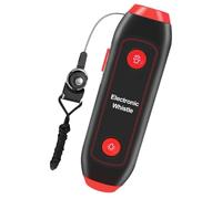 Gogogmee Sifflet Électronique D’Arbitre Rouge avec Lumière Sos et Lampe Torche Intégrée Sifflet Portatif Multifonction pour Entraîneurs Enseignants et Activités Plein Air Sécurité