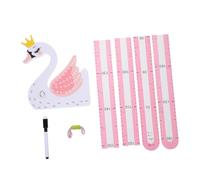 Gogogmee Sticker Mural Toise de Croissance 3d Motif Cygne pour Garçon et Filles, Autocollant de Hauteur Amovible en Vinyle, Décoration Chambre Bébé, Suivi Mesure Taille, Ensemble