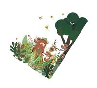 Gogogmee Stickers Muraux Animaux Forêt Cartoon pour Chambre Garçon Fille Décoration Murale Adhésive Facile à Appliquer et Réutilisable Pour Chambre Garçon Fille et Jardin Denfants