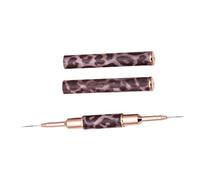 Gogogmee Stylo Liner pour Nail Art Double Embout Taille Petite Motif Léopard Pinceau Eyeliner pour Ongles Accessoires Manucure Dessin Ongles Precision