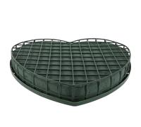 Gogogmee Support de Fleurs Frais Mousse Forme Cœur avec Ventouse Décoration Voiture Mariage Stable et Réutilisable pour Ornements Floraux