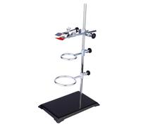Gogogmee Support de Laboratoire Métal Robuste avec Pince Support pour Tubes à Essai et Verrerie Base Stable pour Usage Chimie et Industrie