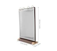 Gogogmee Support de Menu à Rabat Bois de Noyer Base Antidérapante Stable Pages Double Face Porte-affiche de Table pour Restaurant et Bar Présentoir Élégant et Facile à Entretenir