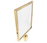 Gogogmee Support de Panneau Portrait A3 Doré pour Poteau à Sangle Rétractable Porte-Étiquette Nominatif Double Face Cadre pour Poteaux de Gestion de Foule Adapté pour Files D’Attente et