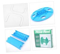 Gogogmee Support de Tuyau Arrosage Portable avec Chariot Enrouleur pour Lavage de Voiture et Jardin Cadre de Rangement Bleu Facile à Installer