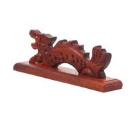 Gogogmee Support Pinceau Calligraphie Bois Rouge Forme de Dragon Porte-pinceau Peinture et Écriture Support Stable et Poli pour Pinceaux Encre Accessoire Pratique pour Calligraphes et