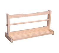 Gogogmee Support Porte-rouleau D'art en Bois Naturel, Chevalet de Bureau Portable, pour Papier à Dessin et Rouleaux de Calligraphie, Rangement Créatif pour Travaux Manuels, Atelier