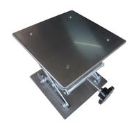 Gogogmee Table Élévatrice et Réglage par Vis 100x100mm en Acier Inoxydable Base Large Mini Cric Manuel pour Atelier et Garage