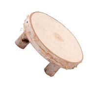 Gogogmee Table en Bois de Bouleau Naturel Non Peint Petite Table Décorative Multifonctionnelle 1 Pièce Support Artisanal pour Bougies Jardin et Bricolage Plateau Rustique pour