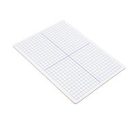 Gogogmee Tableau Blanc Double Face avec Quadrillage Ardoise Blanche Effaçable à Sec Portable pour Bureau École Utilisation Enseignante et Étudiante