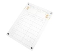 Gogogmee Tableau Magnétique Effaçable à Sec Petit Format pour Réfrigérateur Planificateur de Repas Magnétique Acrylique Organiseur de Menus et Listes de Courses pour Maison