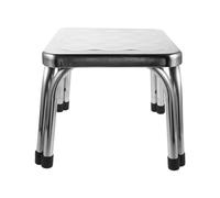 Gogogmee Tabouret de Étanche en Acier Inoxydable 22 Cm Pieds Antidérapants, Siège Robuste et Compact pour Salle de Bain, Marchepied Utilitaire Polyvalent Adapté aux Adultes et Personnes