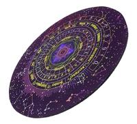 Gogogmee Tapis de Divination en Caoutchouc Pliable 1 Pièce Nappe pour Lecture de Cartes Divinatoires Décor Étoilé Lettres et Chiffres Tapis Portable pour Rituels et Autel