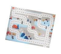 Gogogmee Tapis de Jeu Garçon Fille avec Carte Trafic Surface Douce et Matériau Tapis Sol pour Rampant Piste Voiture Éducatif et Portable pour Garçon Fille