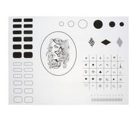 Gogogmee Tapis de Manucure Acrylique en Silicone Noir pour Application Pratique, Apprentissage par Zones et Création de Perles de Différentes Tailles