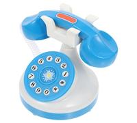 Gogogmee Téléphone Factice pour Garçon et Filles Plastique Bleu et Blanc de Jeu de Rôle pour Maison de Jeu Téléphone Éducatif sans Pile pour Garçons et Filles Simulation D’Appareil