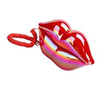 Gogogmee Téléphone Fixe Décoration Intérieure Léger en ABS à Lèvres Rouges Créatif Stylée Ornement Original et Élégant pour Bureau et Maison