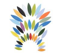 Gogogmee Tesselles Mosaïque Céramique Colorées Forme de Pétales pour Loisirs Créatifs DIY Pièces Uniques et Durables pour Décoration Murale et Projets Artistiques
