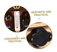 Gogogmee Thermomètre Hygromètre Baromètre Mural Intérieur Décoratif Mesure Précise Température et Humidité pour Maison Bureau Garage Appareil Portable
