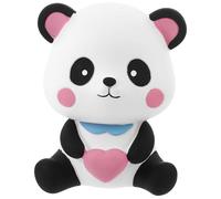 Gogogmee Tirelire Panda Anti-Chute en Vinyle Pot à Pièces Décoratif de Dessin Animé 1 Pièce Présent Anniversaire Décoration Intérieure Boîte D’Économie D’Argenté Compacte et Originale