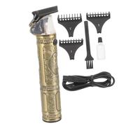 Gogogmee Tondeuse Cheveux Électrique Professionnelle USB Rechargeable Tête Gravée Style Huile Moteur Puissant Peignes Réglables Design Doré pour Salon et Hommes