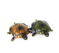 Gogogmee Tortue Télécommandée Verte sans Piles Tortue Électrique à 3 Canaux Roues D’Éveil Électronique Réaliste pour Garçon et Filles Animal Électronique Mobile Interactif