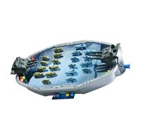 Gogogmee Touche Coule Bataille Navale Electronique, Jouet Combat Naval Interactif en Plastique, Jeu de Combat à 2 Joueurs, Léger et Portable pour Garçon et Filles, Intérieur