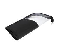 Gogogmee Trousse de Maquillage Noire Imperméable en Tissu Oxford Pochette Transparente TPU, Étui Anti-poussière pour Pinceaux et Crayons, Portable et Compacte, pour Voyages et Rangement