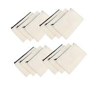 Gogogmee Trousse de Maquillage Vierge Lot de 12 en Toile Thermocollante Portable et Pratique en Voyage Design Personnalisable Paquet de Rangement DIY