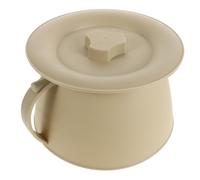 Gogogmee Urinoir avec Couvercle en Plastique Épais Pot de Chambre Unisexe Jaune Clair Flacon de Recueil d'Urine pour Garçon et Filles et Personnes Âgées Bassin de Lit Pratique et