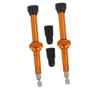 Gogogmee Valve Tubeless et Aluminium Haute Résistance Pression Étanchéité Fuite Valves Pneu pour Remplacement et Entretien Lot de Couleur Orange