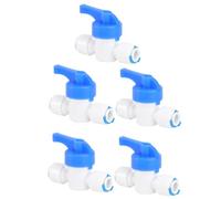 Gogogmee Vanne à Bille Tubulaire 1/4 à Connexion Rapide pour Système d'eau Ro, Usage Jardinage, Pack 5 Pièces, Raccords Standard pour Tuyaux Od 6 Mm, Installation Facile, Haute Compatibilité