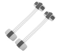 Gogogmee Verrou de Sécurité pour Réfrigérateur Enfants, 2 Pièces en Abs Blanc Double Bouton pour Manipulation Facile par Adulte, Protection Anti-pincement pour Bébé et Enfants