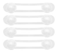 Gogogmee Verrous De Sécurité Garçon Et Filles Anti-pincement Transparents, 4 Pièces, Câble Souple, Pour Tiroirs, Réfrigérateur, Armoires, Protection Bébé, Contrôle Parental