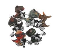 Gogogmee Voiture Dinosaure Jouet à Rétrofriction Et Moto Dinosaure Jouet pour Garçon Et Filles Lot De 6 Set De Pièces Coloré Voitures Et Motos à Inertie pour Jeux D'intérieur Et Extérieur