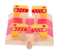 Gogogmee Wooden Train Station Barricade Accessory with Design for Creative Play and Skill Development Safe Educational Toy for and Family Fun