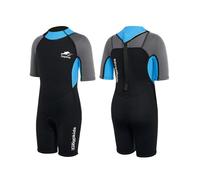 Gogokids Shorty Combinaison de Plongée Enfant, Neoprene 2.5MM Maillot de Bain pour Natation Activités Aquatiques 2-14 Ans